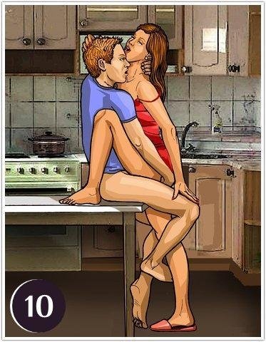 Лучшие позы для секса на кухне