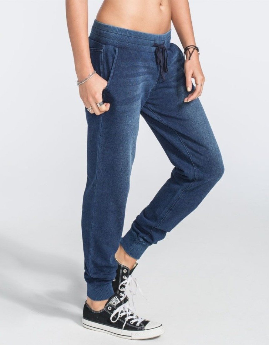 С чем сочетаются джинсовые джоггеры в женском гардеробе 2024
